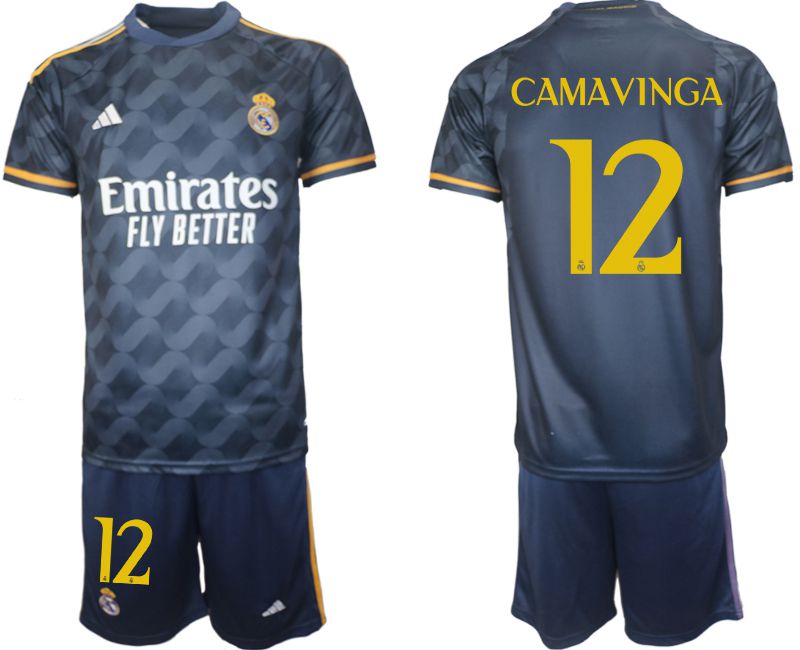 Men 2023-2024 Club Real Madrid away blue 12 Soccer Jersey